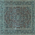 thumbnail image 1 of Ahgly Company Indoor Square Persian Light Blue Traditional Area Rugs, 5' Square, 1 of 4