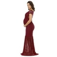 thumbnail image 3 of JustVH Women Off Shoulder Lace Maternity Dress for Photography Pregnancy Slim Fit Baby Shower Gowns, 3 of 5