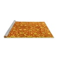 thumbnail image 2 of Ahgly Company Machine Washable Indoor Square Persian Yellow Traditional Area Rugs, 5' Square, 2 of 4
