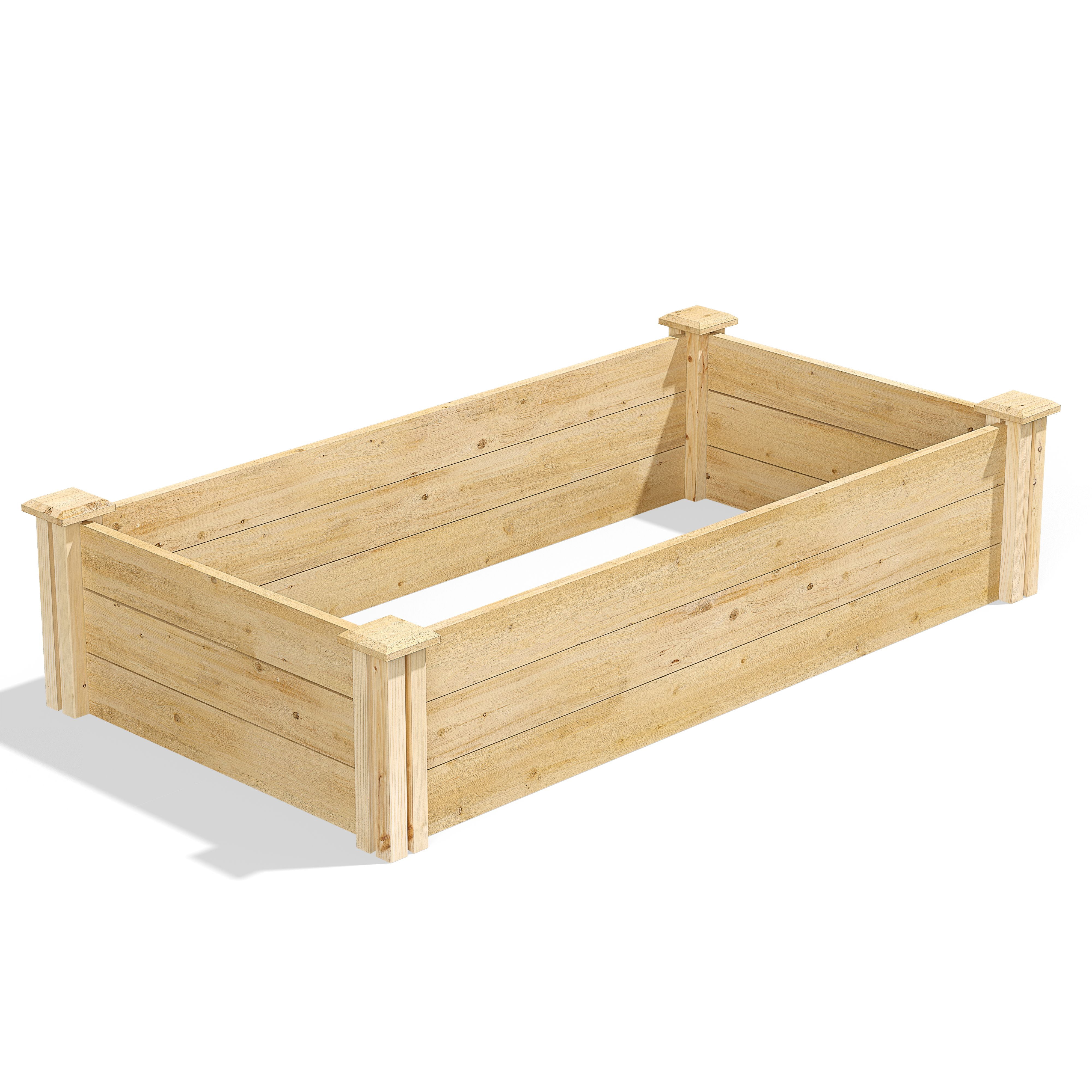 Greenes Fence 2' x 4' x 10.5" (1/2" Thick) Classic Cedar Raised Garden Bed
