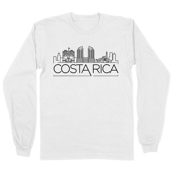 Skyline Costa Rica Long Sleeve Shirt Unisex Large White