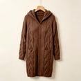 thumbnail image 6 of Edvintorg Winter Cardigan Sweaters for Women 2026 Knit Open Front Hooded Long Sweater Long Sleeve Cardigans with Pockets Plus Size, 6 of 7