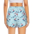 thumbnail image 4 of Goofa Sailboats Anchors Printed Women 2 in 1 Running Shorts,Quick Dry Athletic Workout Shorts,High Waisted Athletic Shorts with Liner Pockets-Small, 4 of 9