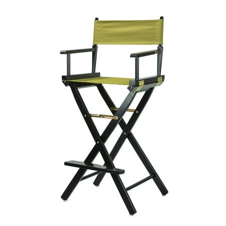 Casual Home 30"" Director'S Chair Black Frame-With Olive Canvas Bar Height