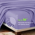 thumbnail image 7 of Sonoro Kate Luxury Cooling Bamboo Bed Sheet Set - Deep Pockets - 4 Piece, King, Lavender, 7 of 7