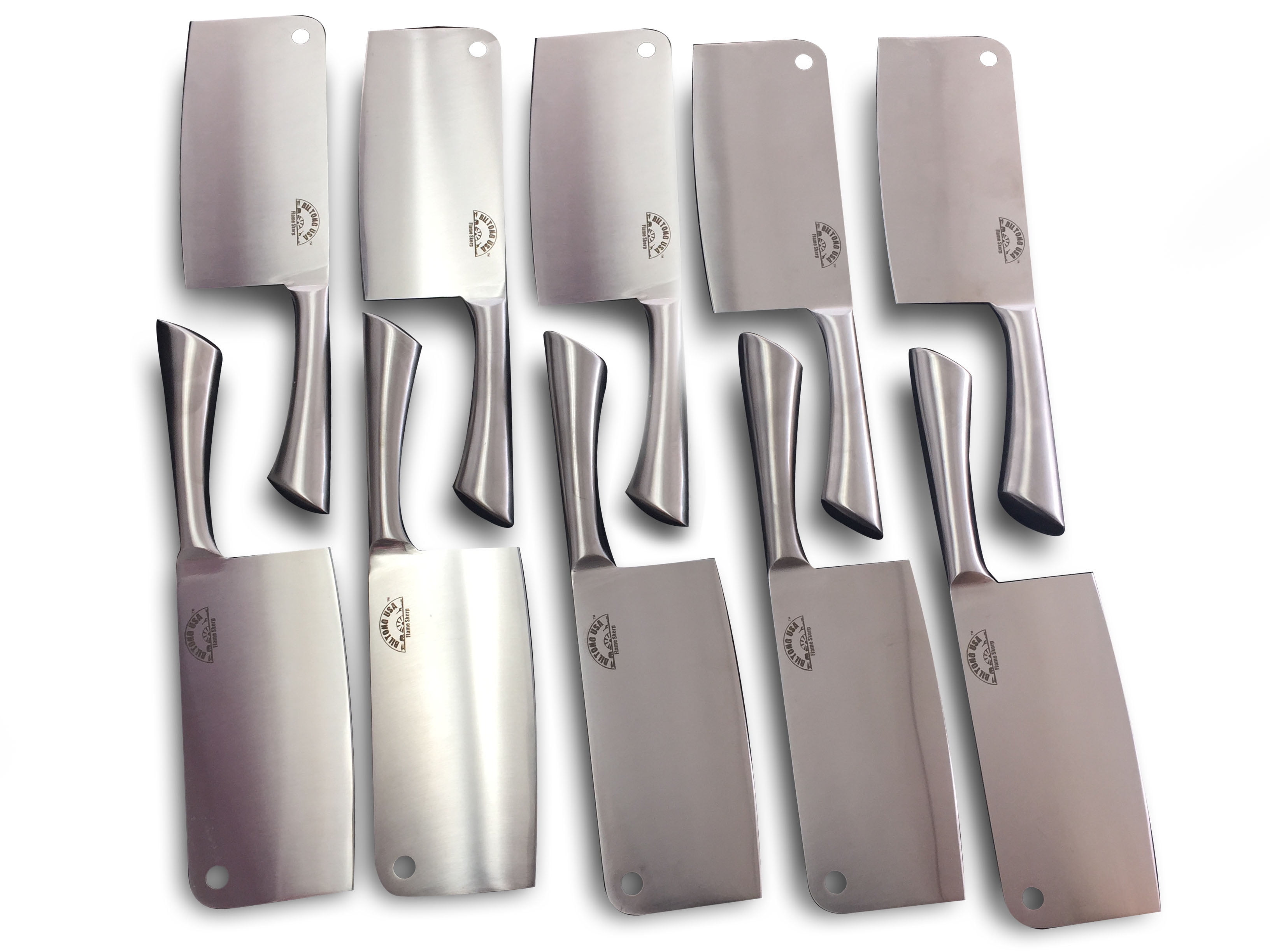 7 inch Chef Butcher Kitchen, Stainless Steel, Cleaver, 10 Pack by