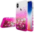 thumbnail image 3 of Compatible for Apple iPhone Xs Case, iPhone X Case, with [Temper Glass Screen Protector] SOGA Diamond Glitter Liquid Quicksand Cover Cute Girl Women Phone Case [Clear/Pink], 3 of 5
