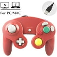 thumbnail image 1 of Reiso Gamecube Style 1 Pack Classic Gamecube USB Wired Controller Gamepad for Windows PC MAC(Red), 1 of 5