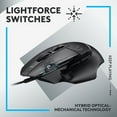 thumbnail image 2 of Logitech G502 X | 25000 DPI Optical Gaming Mouse - LIGHTFORCE Hybrid - Wired - Black, 2 of 4