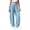 Light Blue 01, variant on Karymi Workout Shorts Women Solid Fake Linen Wide Leg Pants, High Waist Pleated Straight Draped Casual Trousers Lightweight Textured Long Pants
