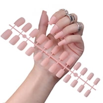 RAGUPEL 24Pcs Glue on Nails for Women,Light Pink Press on Nails Short,Matte Surface Nails Press Ons,Nail Press Ons for Daily Life,Style3