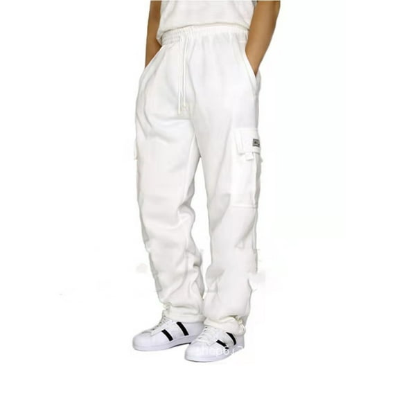 Arvbitana Cargo Sweatpants for Men Pants Casual Rope Fit Loose Sports Trousers Pants with Pockets S-XXL