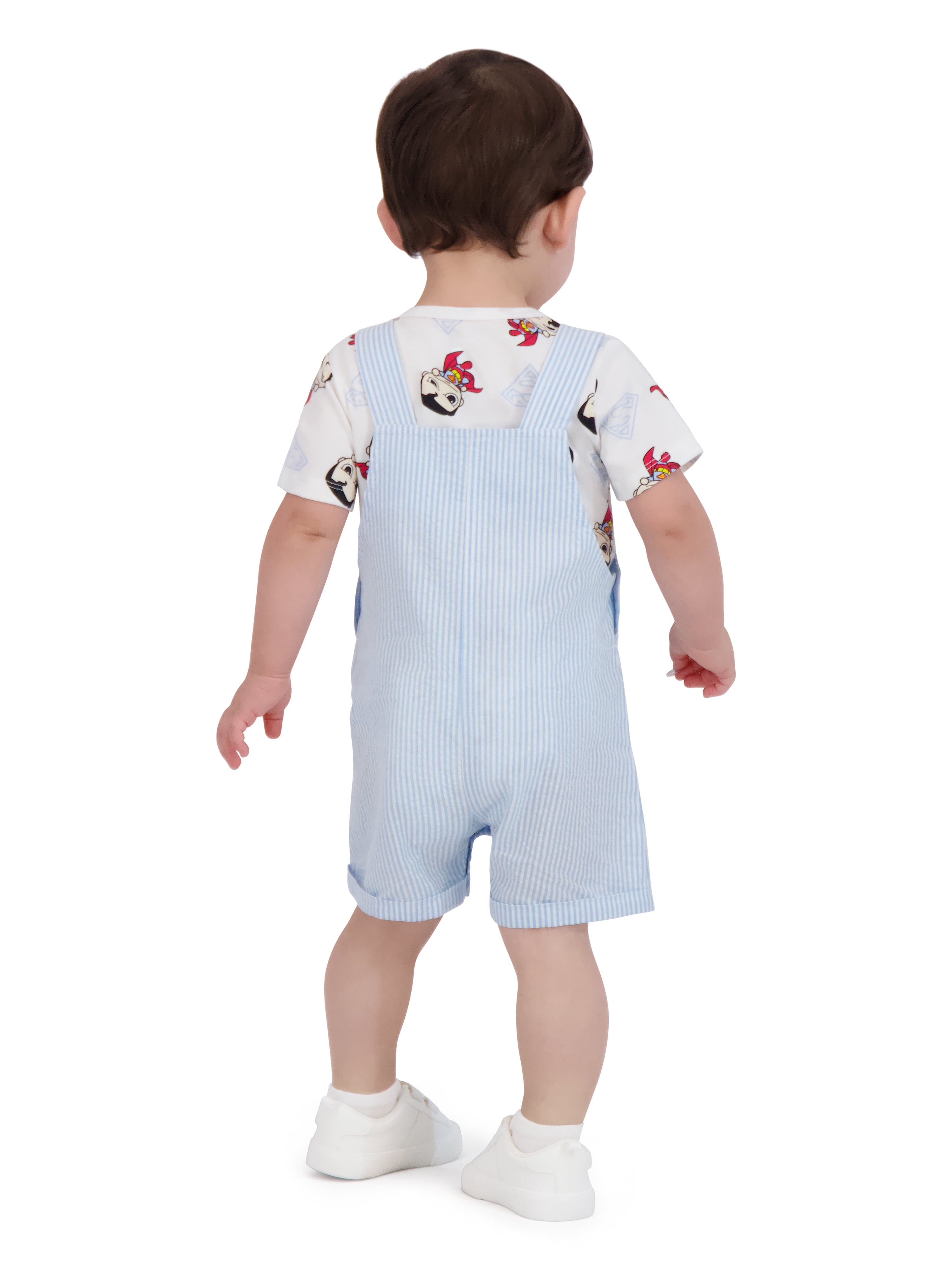 Super Man Baby Boy Shortall Set, Sizes 0/3 Months-24 Months