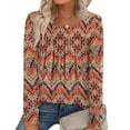 thumbnail image 2 of Ronuti Womens Plus Size Tops Fall Long Sleeve Shirts Crew Neck Casual Loose Tunic Blouses, 2 of 7