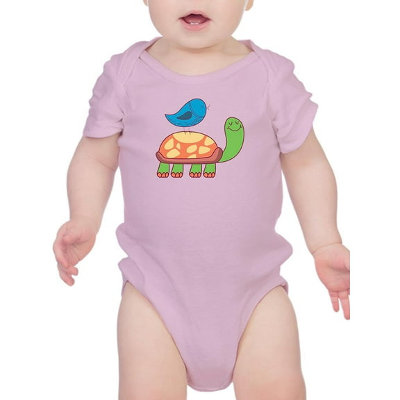 Bird On Turtle Cute Art Bodysuit Infant -Image by Shutterstock, 18 Months