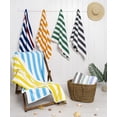 thumbnail image 5 of American Soft Linen, 100% Cotton 4-Pack Turkish Cabana Striped Beach Towels – Sand-Free, Soft & Absorbent, 30x60 Inches - Bordeaux, 5 of 10