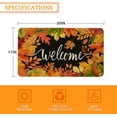 thumbnail image 3 of Fall Welcome Doormat 30x17 Inch Fall Leaves Front Door Mat Indoor Outdoor Entrance Floor Mats Non-Slip Washable Seasonal Autumn Thanksgiving Home Decor Rugs, 3 of 6
