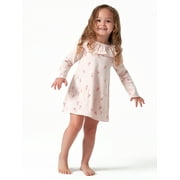 Modern Moments by Gerber Baby & Toddler Girl Ribbed Ruffle Collar Dress with Pockets (12M - 5T)