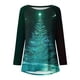 thumbnail image 4 of Pntutb Mujeres Moda Casual Manga Larga Cuello Redondo tops Blusa Suelta Camisas Estampadas Pntutb Pntutb-1093, 4 of 5