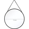 thumbnail image 2 of Bowenturbo Hanging Wall Mirror Decorative Metal Round Mirror with Chain for Home Decor Bathroom Bedroom Living Room… (7.9",2 PACK, Black), 2 of 5