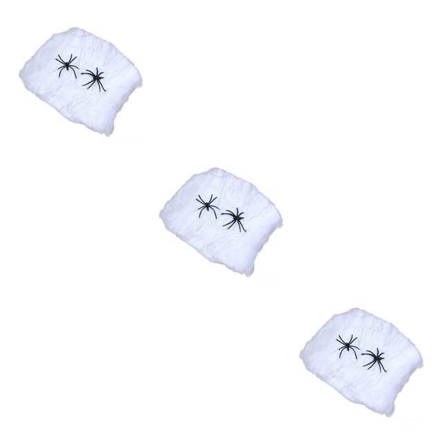 Shengyu 2 Sets Halloween Spider Web Props ple Exquisite ulation DIY Haunted House Decor Scene Layout Accessory Room Decorations 3Set