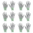 thumbnail image 1 of Guantes antiestáticos ESD Uxcell de 6 pares, 20 cm, alta resistencia, fibra de carbono, guantes para computadora (medianos), verdes, 1 of 5