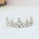 thumbnail image 4 of ifundom - Corona para tarta, elegante adorno de carámbano para tarta, tiara de cristal para boda, decoración para tarta, suministros de cumpleaños, tocado, corona, adornos (plata), 4 of 4