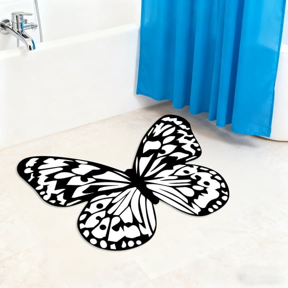 Valentines Door Mat,Outdoor Front Door Mat,Butterflys-shaped Rug Faux Furs Butterflys Print Rug Large Size Rug Home Decor Suitable For Living Room And Bedroom Non-slipss Rug 15.7x11.8 Feet(B)