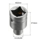 thumbnail image 2 of Adaptador de Chuck 1/2-20UNF Cambio Rápido Convertidor de 1/2" Drive Cuadrado para Llaves de Impacto 2 piezas, 2 of 5