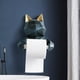 thumbnail image 4 of Porta rollos de papel higiénico de pared, novedoso, estatua, soporte para pañuelos, decoración de cocina Cat_Dark Azul, 4 of 9