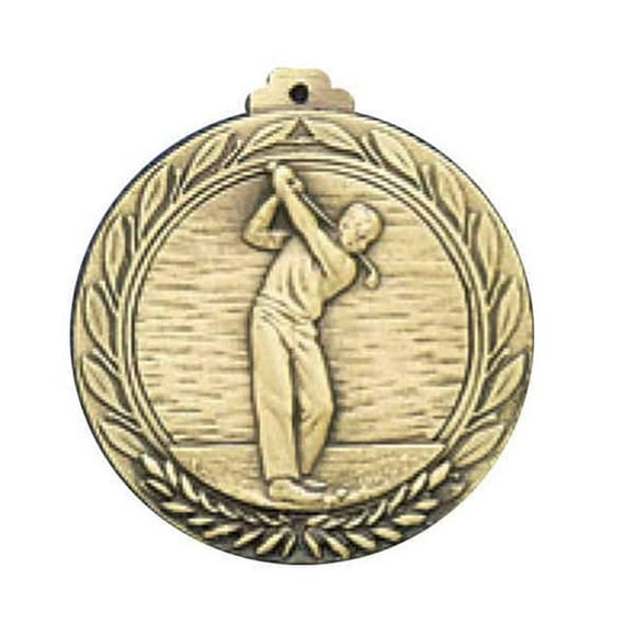 Awards Etc. AGOLFM GOLF MALE MEDALLION with RIBBON - Pack of 10