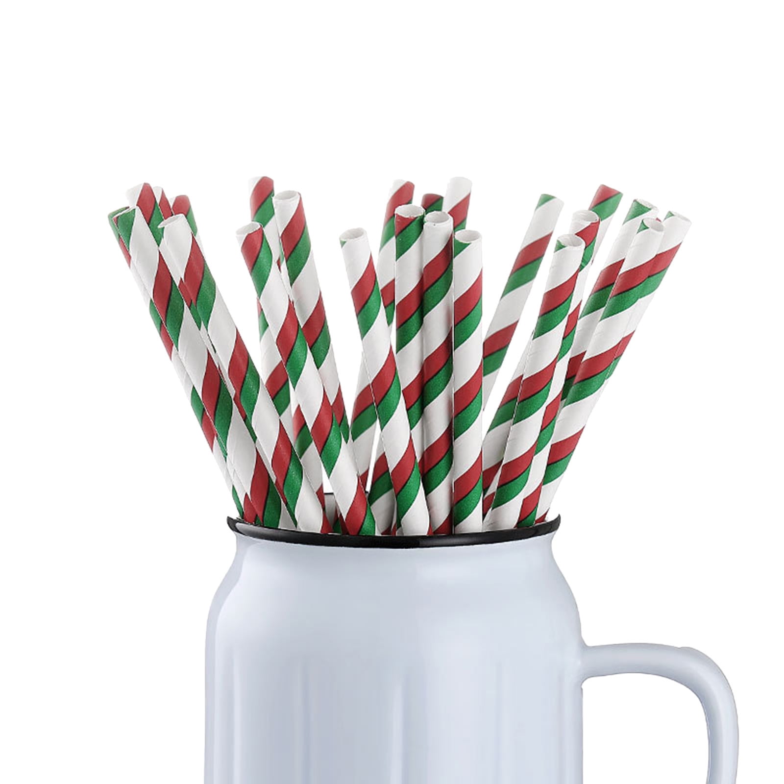 100 Pcs Festive Christmas Paper Drinking Straws with Holiday Prints - Ideal  for Christmas and New Year's Parties