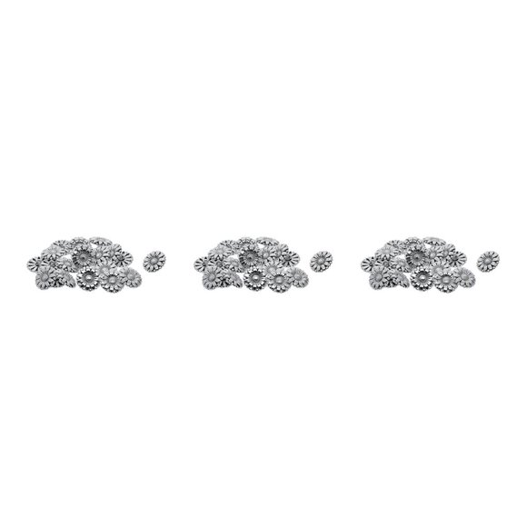 Injueey 20pcs Tibetan Silver Alloy 1-Hole Sewing Fastening Buttons Type1