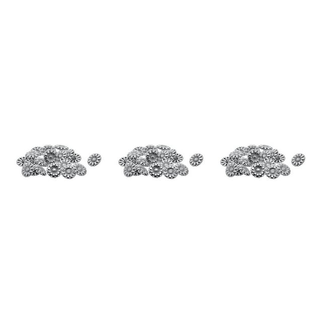 Injueey 20pcs Tibetan Silver Alloy 1-Hole Sewing Fastening Buttons Type1