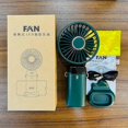 thumbnail image 3 of Mini ventilador facial personal portátil de mano, 5 velocidades, recargable para viajes con pantalla LED, 3 of 5