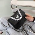thumbnail image 2 of Bolsa Moda PU Crossbody Mujeres Pearl Butterfly Shoulder Satchel (Negro) Ehuebsd Para Estrenar, 2 of 9