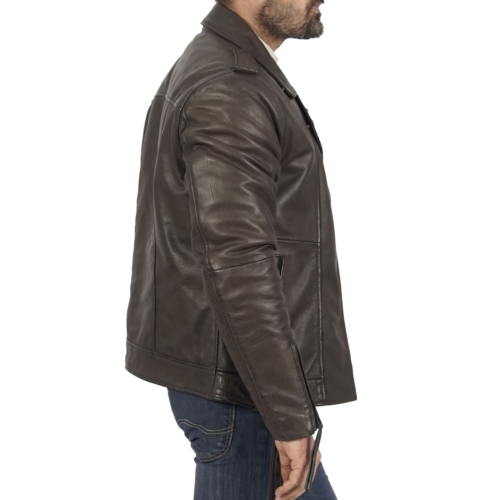 Perfecto cuir marron new arrivals
