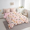 thumbnail image 3 of Feelyou Guinea Pig Bedding Comforter Set 7 Pieces, Cartoon Leaf Flower Full Bedding Set, 3 of 8