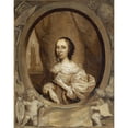 thumbnail image 2 of Cornelis Jonson van Ceulen 20x24 Gold Ornate Framed and Double Matted Museum Art Print Titled - Anna Maria Van Schurman (1657), 2 of 4