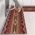 thumbnail image 2 of Kitchen Rugs Sets Of 2,Boho Multicolor Geometric Ethnic Pattern Anti Fatigue Kitchen Mat Rugs Non Slip Washable,Decorative Kitchen Floor Mats for Kitchen,Sink,Laundry,17"X47", 2 of 5