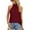 Wine Red, variant on Baozhu Women Sleeveless Tie Turtleneck Tank Tops Summer Pleated High Neck Halter Tops Casual Sleeveless Shirts Loose Fit Solid Blouses, S-2XL
