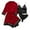 A#Brick Red349, variant on XIAOCHA Womens Heart Print Ruffled Trim 3-Piece Pajama Set Loose Cropped Camisole Sleepwear Soft Romantic Sleep Pajamas Set