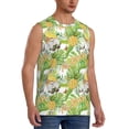 thumbnail image 2 of Uemuo Gnome and Pineapple Pattern Men's Sleeveless T-Shirt,Muscle Athletic Tank Top, Moisture-wicking Quick-dry Breathable Classic Tee Top for Gym Run Outdoor Sports-Medium, 2 of 8