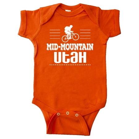 

Inktastic Mid Mountain Utah Mountain Biking Gift Baby Boy or Baby Girl Bodysuit