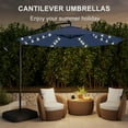 thumbnail image 7 of 10ft Solar Lighted Patio Umbrella with Base Included, Outdoor Offset Cantilever Umbrella, Infinite Tilt, UV Protection for Backyard, Lawn, Garden & Pool, 7 of 7