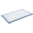 thumbnail image 3 of Cotton Scalloped Bathmat with Antiskid 20"x32" Blue – 100% Cotton Scalloped Bath Mat, Anti‑Skid, Soft & Absorbent Bathroom Rug for Shower, Tub & Entryway, 3 of 5