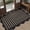 Black Striped-2.6'x4' (Rectangular), variant on Scalloped Easy Jute Black Rug 2.6x4 Front Door Washable Mat Non Slip Small Kitchen Area Farmhouse Low Pile Floor Rugs For Entryway Porch Doorway