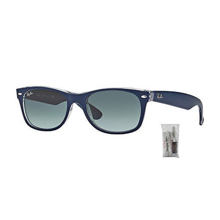 Ray Ban RB2132 NEW WAYFARER 605371 55M Matte Blue On Transparent
