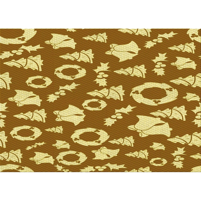 Ahgly Company Machine Washable Indoor Rectangle Transitional Mahogany Brown Area Rugs, 7' x 10'