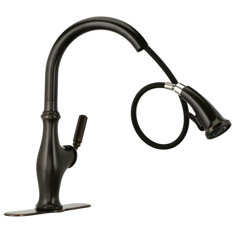 Worth Single-Handle Pull-Down Sprayer Kitchen Faucet in Oil Rubbed Bronze Worth Single-Handle Pull-Down Sprayer Kitchen Faucet in Oil Rubbed Bronze